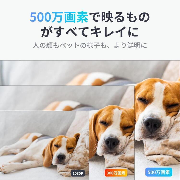 防犯カメラ 見守りカメラ 家庭用 wifi 500万画素 高齢者 双方向 通話 ペットカメラ ベビーカメラ SwitchBot 見守りカメラPlus 5MP W4001100 * | SwitchBot | 02