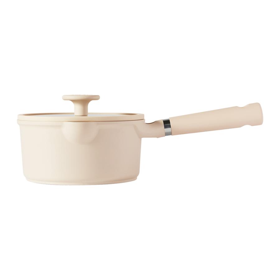 片手鍋 18cm ソースパン IH ガス火対応 CAROTE カローテ ピンク 鍋