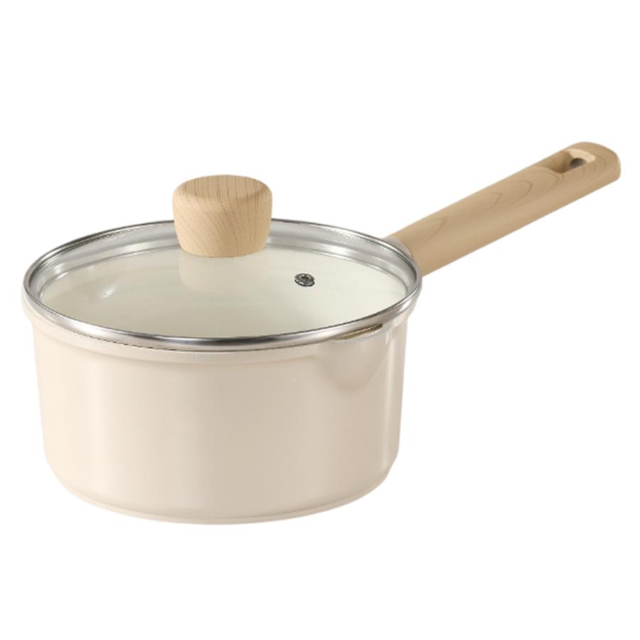 CAROTE（カローテ） 片手鍋 18cm ソースパン IH ガス火対応 ガラス蓋