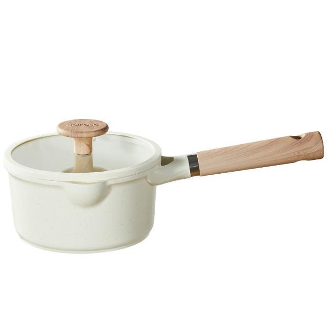 片手鍋 16cm ソースパン IH ガス火対応 ガラス蓋付 CAROTE カローテ