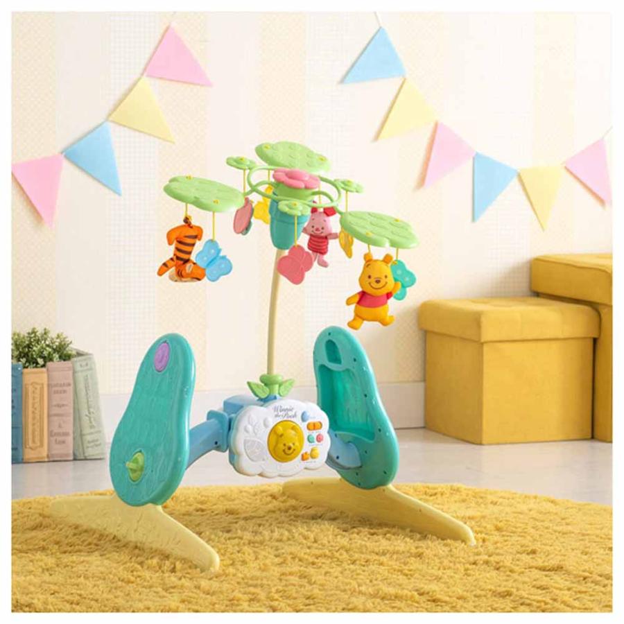 【美品】くまのプーさん 6WAYジムにへんしんメリー　※11/3までの出品です おもちゃ えらべる回転 6WAYジムにへんしんメリー プラス くまの