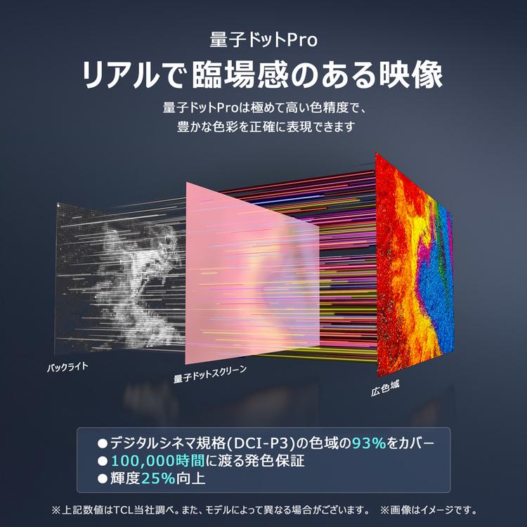 テレビ 50V型 TCL 液晶テレビ tv 4Kテレビ スマートテレビ Google TV 50インチ 50型 チューナー内蔵 4K量子ドットPro液晶テレビ 50C69B *の画像