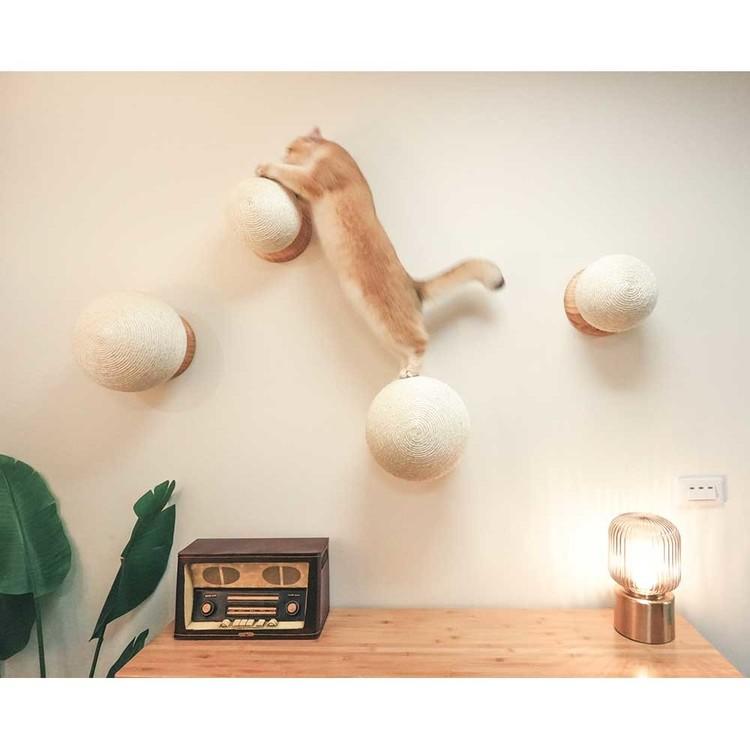 キャットウォーク キャットステップ 猫用品 ペット用品 猫家具 爪研ぎ 壁掛け ペット共生 猫部屋 CATURN N25 キャターン爪研ぎボール MZ0002の画像