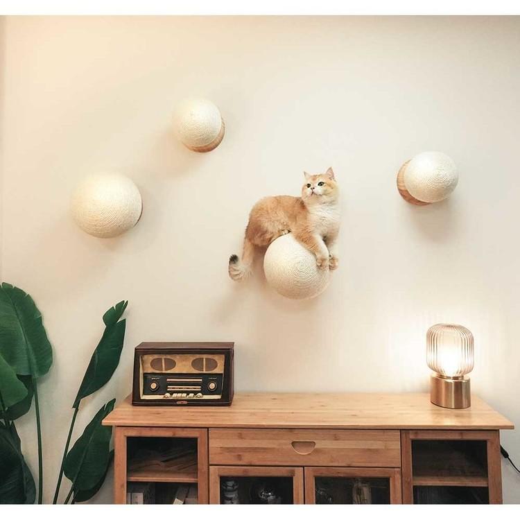 キャットウォーク キャットステップ 猫用品 ペット用品 猫家具 爪研ぎ 壁掛け ペット共生 猫部屋 CATURN N25 キャターン爪研ぎボール MZ0002の画像