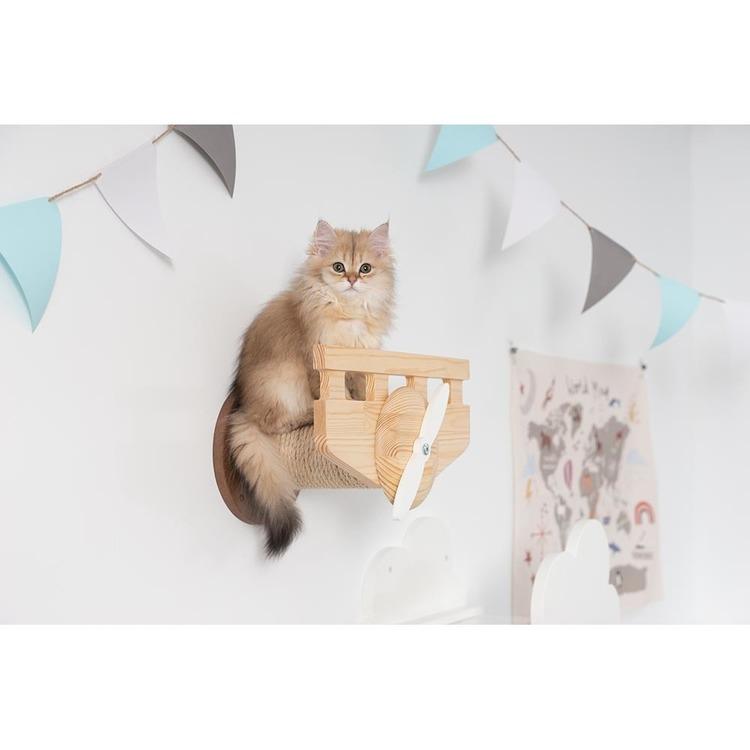 キャットウォーク キャットステップ 猫用品 ペット用品 猫家具 爪研ぎ 壁掛け ペット共生 猫部屋 賃貸おすすめ PLANE MZ0038_4
