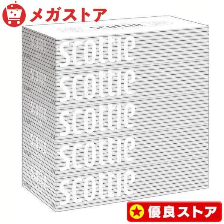 ティッシュ 200組 ティッシュペーパー 箱ティッシュ ボックスティッシュ スコッティ 日本製紙クレシア 400枚 5箱×4パック（Yahoo!・メガストア Yahoo!店）