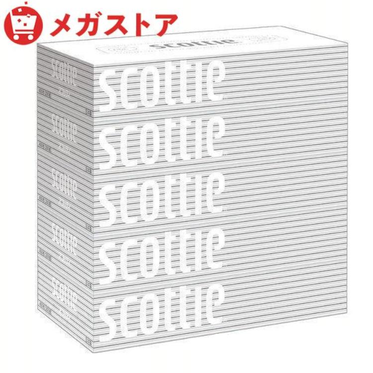 ティッシュ 200組 ティッシュペーパー 箱ティッシュ ボックスティッシュ スコッティ 日本製紙クレシア 400枚 5箱×30パック（Yahoo!・メガストア Yahoo!店）