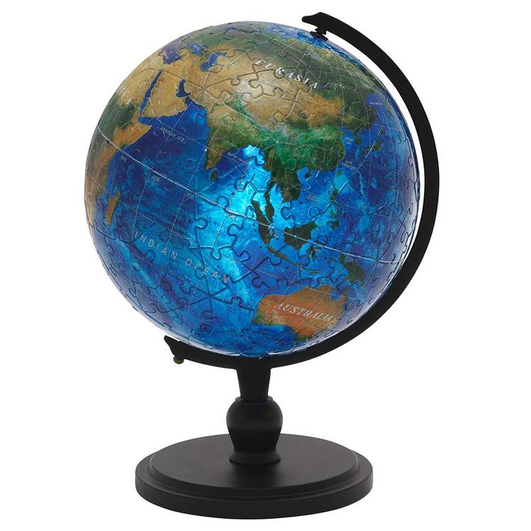 ジグソーパズル 地球 球体 のり不要 子午環付 透明 宇宙 天体 ギフト