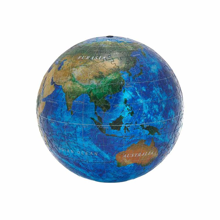 ジグソーパズル 地球 球体 のり不要 子午環付 透明 宇宙 天体 ギフト