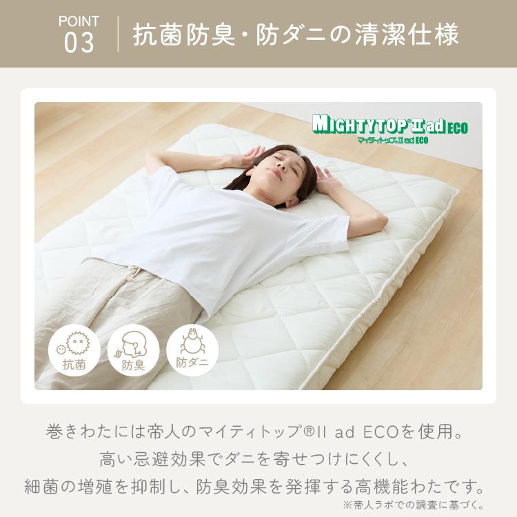 腰痛防止 体圧分散 高反発 抗菌防臭 防ダニ サポート 固め 13cm 心材