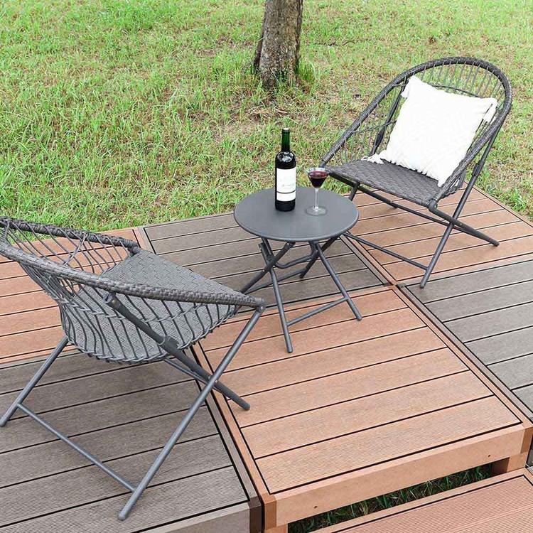 ガーデンセット テーブル チェア 折りたたみ コンパクト 3点セット