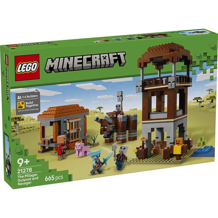 おもちゃ 玩具 ブロック プレゼント 誕生日 クリスマス マイクラ マインクラフト ゲーム LEGO ピリジャー部隊とラヴェジャー 21278 MINECRAFTの画像