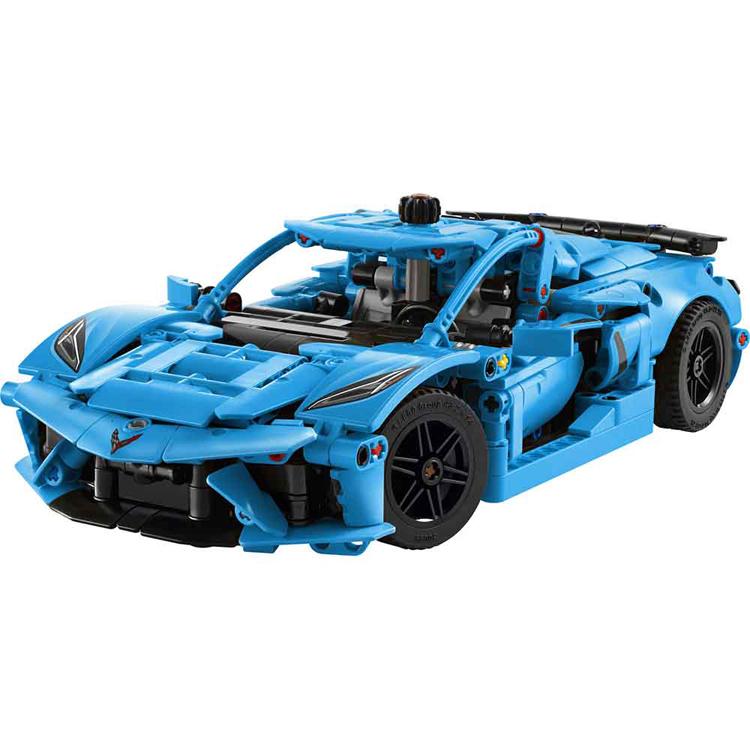 おもちゃ 玩具 ブロック プレゼント 誕生日 クリスマス 小学生 テクニック スポーツカー シボレー Chevrolet Corvette Stingray＜ブルー＞ 42217 TECHNICの画像