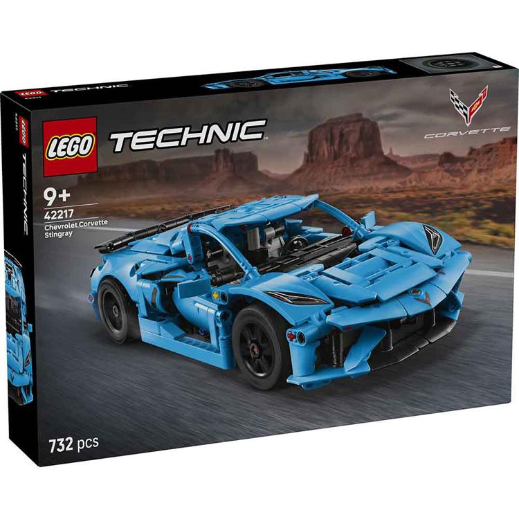 おもちゃ 玩具 ブロック プレゼント 誕生日 クリスマス 小学生 テクニック スポーツカー シボレー Chevrolet Corvette Stingray＜ブルー＞ 42217 TECHNICの画像