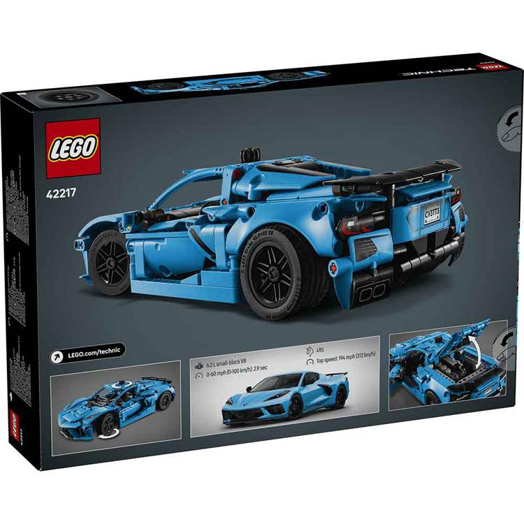おもちゃ 玩具 ブロック プレゼント 誕生日 クリスマス 小学生 テクニック スポーツカー シボレー Chevrolet Corvette Stingray＜ブルー＞ 42217 TECHNICの画像