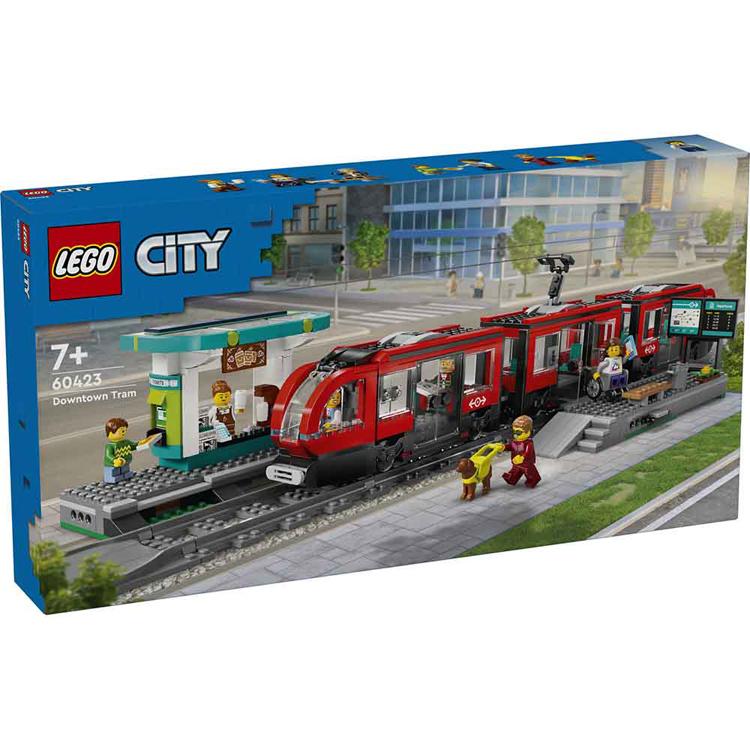 おもちゃ 玩具 ブロック プレゼント 誕生日 クリスマス 小学生 シティ でんしゃ LEGO ダウンタウン路面電車と停留所 60423 CITY