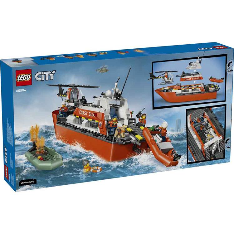 おもちゃ 玩具 ブロック プレゼント 誕生日 クリスマス 小学生 のりもの LEGO 沿岸警備隊レスキュー ボート＆ヘリコプター 60504 CITY_3