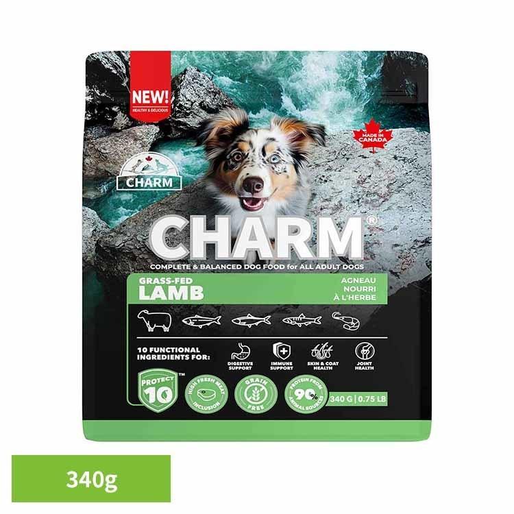 チャーム ドッグフード プレミアムフード グレインフリー 犬 ナチュラル アレルギー 小粒 無添加 肥満 CHARM グラスフェッドラムドッグフード 340g | 