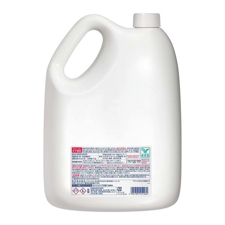 洗濯洗剤 洗剤 アタック 詰め替え 液体洗剤 業務用 (4個セット)花王 衣料用洗剤 アタック 消臭ストロングジェル 業務用 ４ｋｇ アタック_1