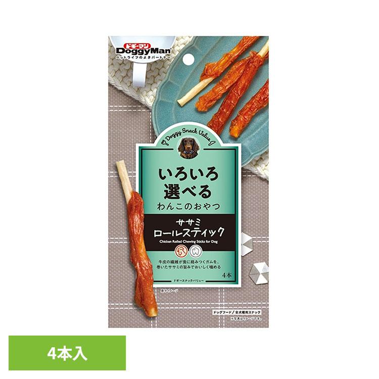 ドギーマン おやつ スナック 棒 ドギースナックバリュー ササミロールスティック 4本 | 