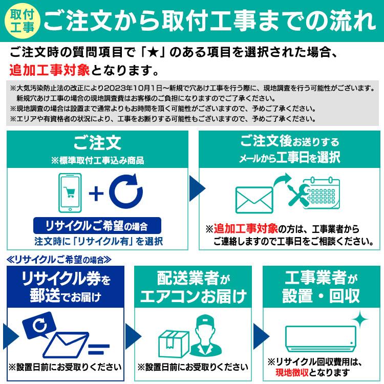 エアコン 6畳用 工事費込み 工事込 6畳 2024年 家庭用 シンプル リモコン付き 節電 新生活 2.2kW ホワイト アイリスオーヤマ IHF-2208G｜petkan｜03