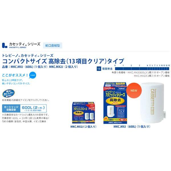 東レ 浄水器 トレビーノ カートリッジ セッティ用カートリッジ 2個入り MKC.MX2J 新生活｜petkan｜03