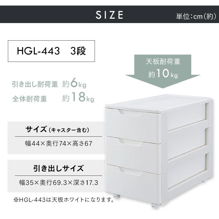 IRIS OHYAMA チェスト 完成品 おしゃれ 白 3段 キャスター付き 北欧  