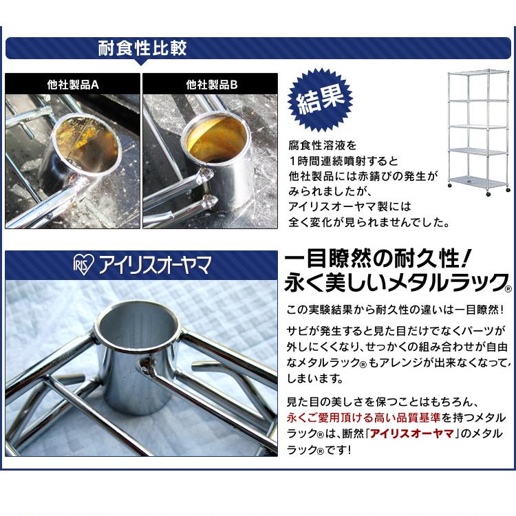 メタルラック スチールラック ラック 3段 業務用 安い オフィス収納 本棚 家具 什器 オープンラック 幅120cm MR-1209 アイリスオーヤマ 幅120｜petkan｜09