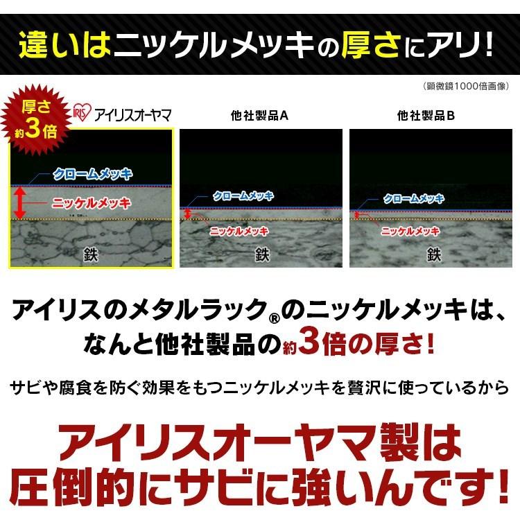 幅91cmの棚板用メタルラックハンガーパイプ MR-91H ポール径25mm対応 アイリスオーヤマ スチールラック パーツ|petkan|03