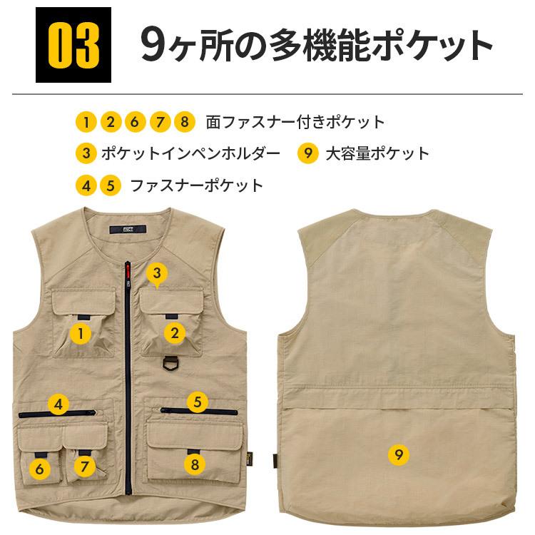 ギアベスト ベスト 作業用ベスト 作業服 アウター トップス 耐摩耗 撥水 多機能ポケット 男女兼用 ネイビー FC22110 アイリスオーヤマ | IRIS OHYAMA | 11