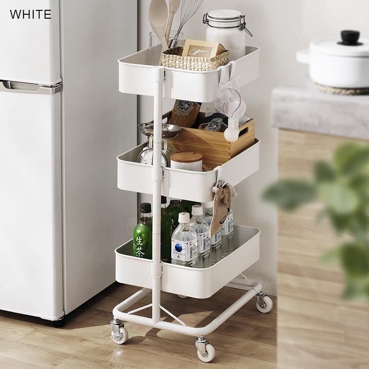 IRIS OHYAMA（アイリスオーヤマ） ワゴン キャスター付き スリム 3段