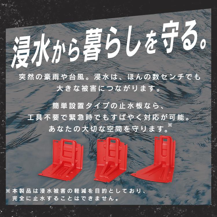止水板 防水板 持ち手付き 簡単設置 連結可能 防災 水害対策 浸水対策 洪水対策 アイリスオーヤマ ストレート 内カーブ 外カーブ FCB-61 *の画像