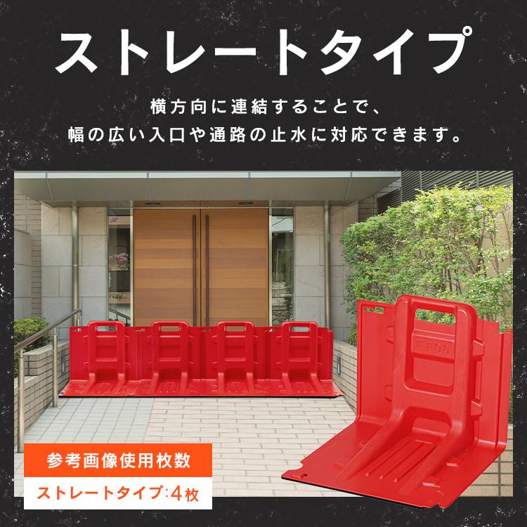 止水板 防水板 持ち手付き 簡単設置 連結可能 防災 水害対策 浸水対策 洪水対策 アイリスオーヤマ ストレート 内カーブ 外カーブ FCB-61 *の画像