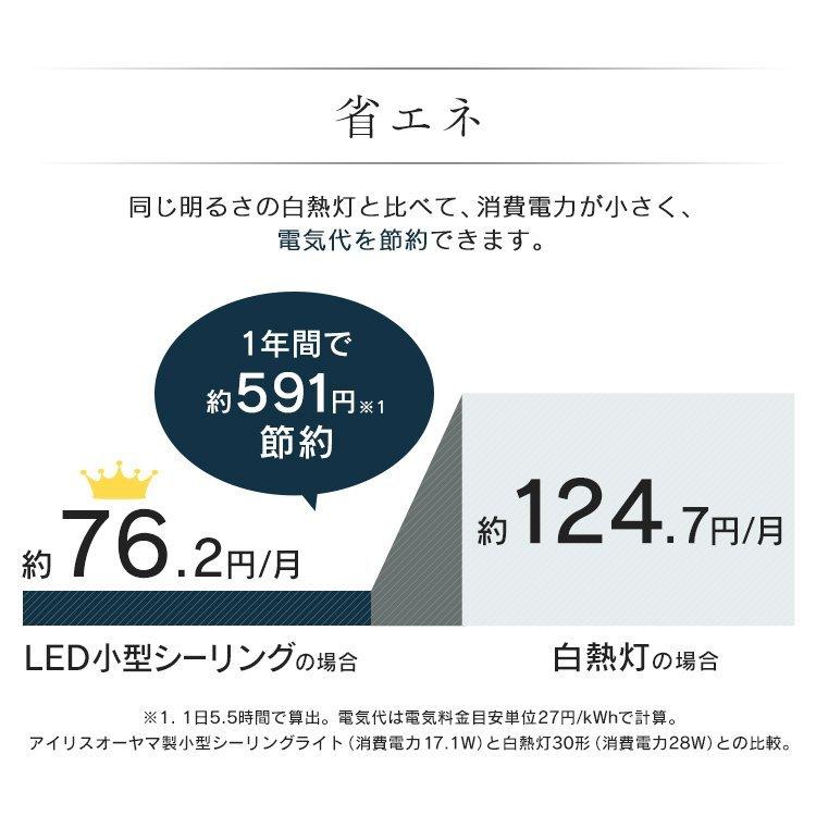 4個セット 小型シーリングライト コンパクト ライト 2000lm 人感センサー付 MCL20D-SK MCL20L-SK 昼光色 電球色 アイリスオーヤマ_9