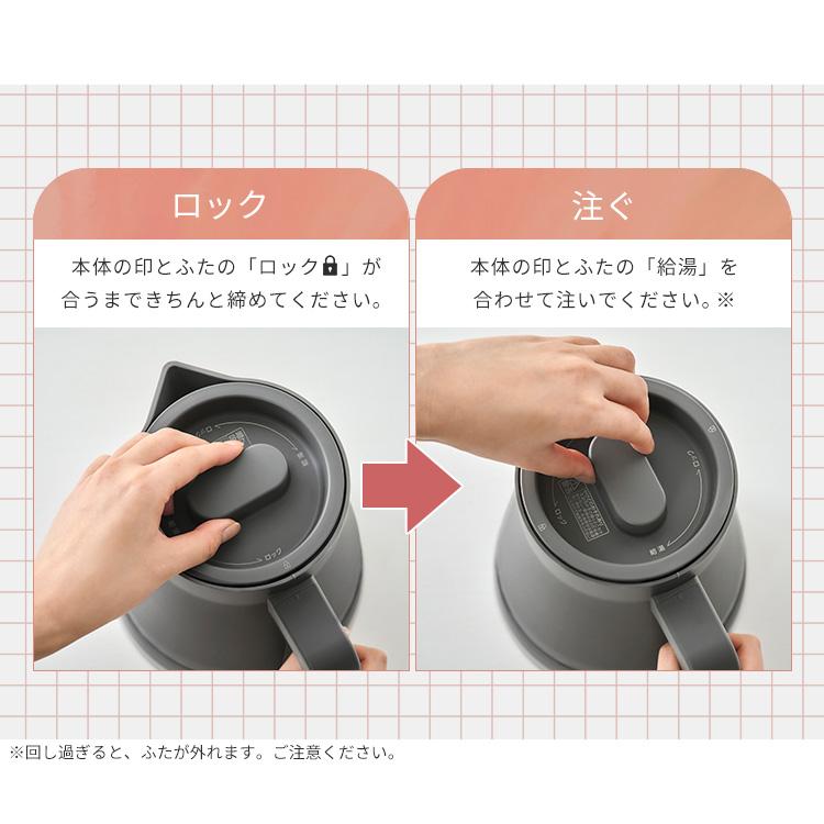 IRIS OHYAMA（アイリスオーヤマ） 電気ケトル 0.8L ケトル おしゃれ
