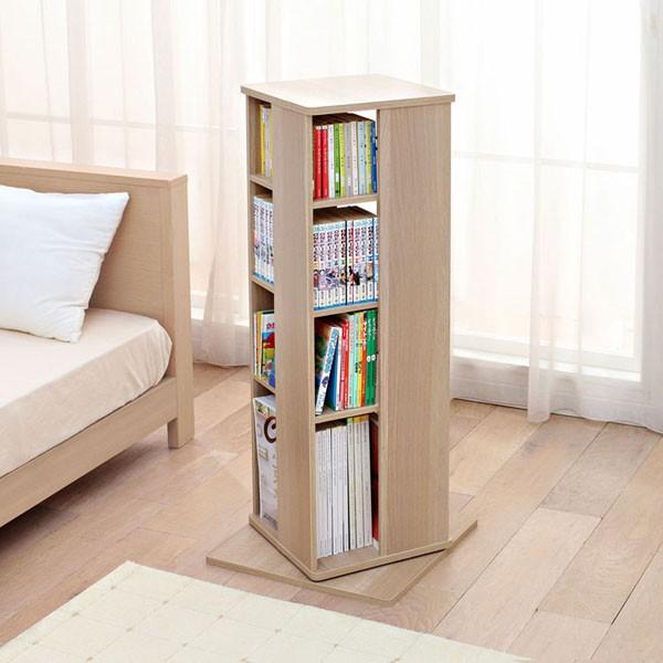 回転ラック CR-1000 アイリスオーヤマ 本棚 省スペース ブックシェルフ シンプル 回転式 おしゃれ 書棚 | IRIS OHYAMA | 01