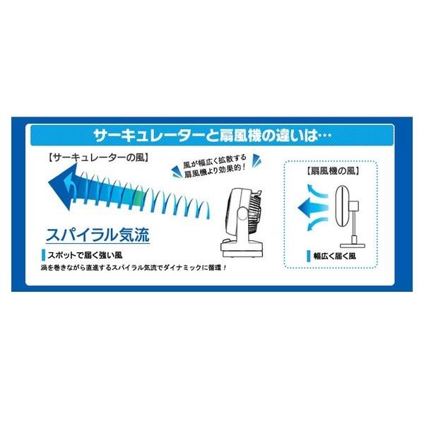 [まとめ買い500円OFFクーポン] サーキュレーター 〜8畳 首振りタイプ Hシリーズ ブラック 扇風機 ファン 家庭用 アイリスオーヤマ｜petkan｜06