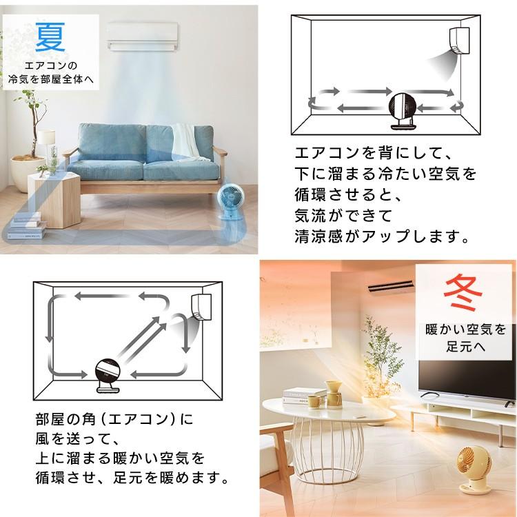 サーキュレーター アイリスオーヤマ 静音 扇風機 おしゃれ 小型 コンパクト 首振り 18畳 コンパクト かわいい 空気循環 サーキュレーターアイ PCF-SC15TP 新生活｜petkan｜14