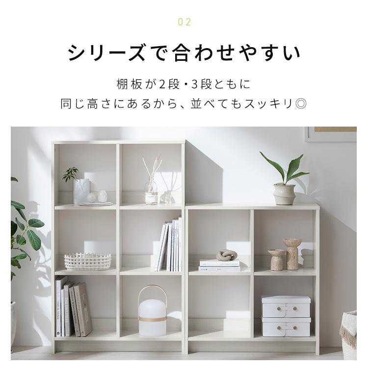 IRIS OHYAMA カラーボックス 2段 本棚 棚 ラック オープンラック