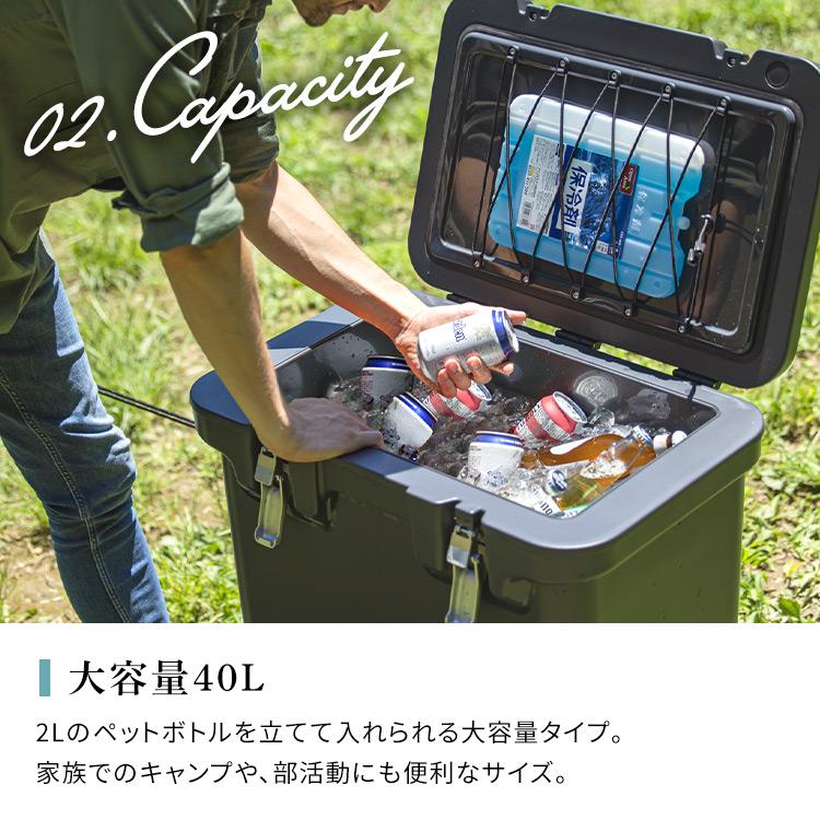 クーラーボックス HUGEL 真空断熱 クーラーBOX 40L 大容量 高保冷 断熱 密閉 アウトドア キャンプ VITC-40 アイリスオーヤマ 新生活｜petkan｜12