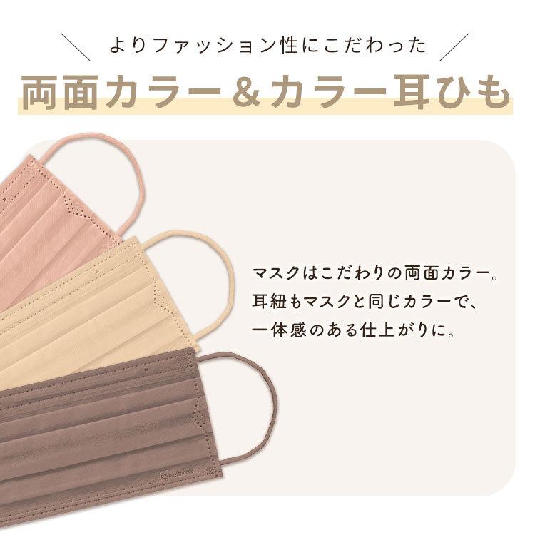 マスク 不織布 アイリスオーヤマ 不織布マスク おしゃれ カラーマスク 使い捨てマスク カラー 血色マスク 花粉 血色 プリーツマスク 30枚 PN-NC30M 新生活｜petkan｜10