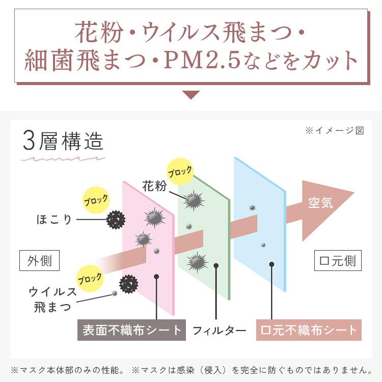 マスク おしゃれ 不織布 カラー アイリスオーヤマ 不織布マスク 血色 花粉 個包装 立体マスク 7枚入 5枚入 DAILY FIT MASK RK-D7 新生活｜petkan｜16