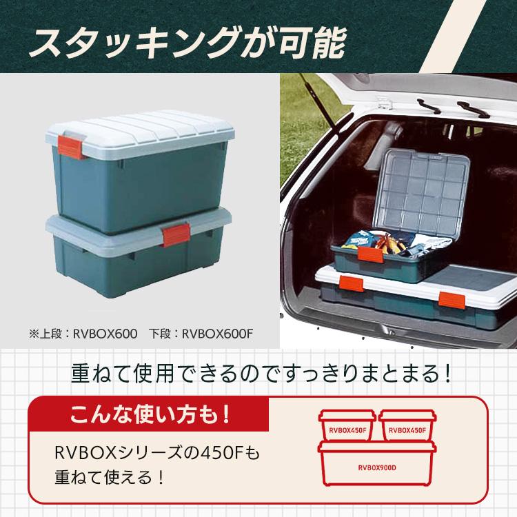 コンテナボックス 蓋付き 収納ボックス アウトドア 車載 丈夫 屋外 工具箱 バックル 68L RVBOX900D アイリスオーヤマ RV900D｜petkan｜08