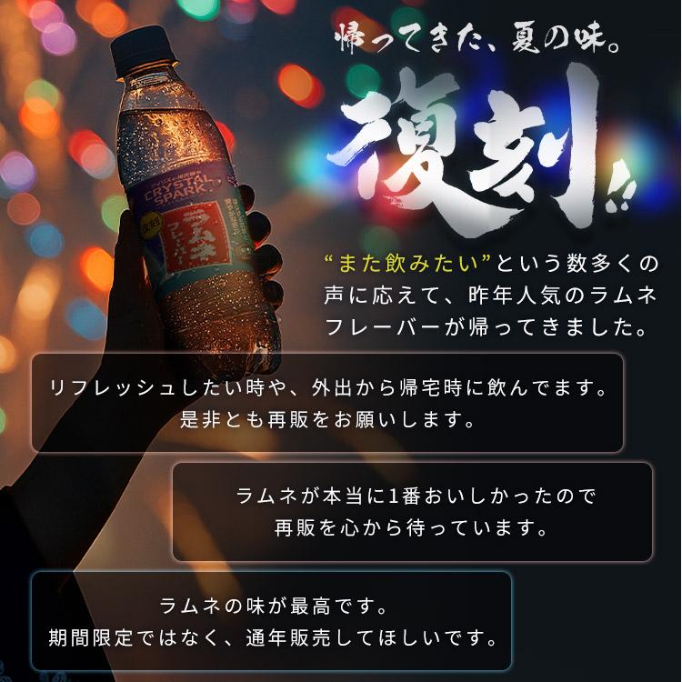 炭酸水 500ml 48本 強炭酸水 アイリスオーヤマ ラムネ グレープソーダ レモン フレーバー 炭酸飲料 アイリスフーズ クリスタルスパーク * | IRIS OHYAMA | 04