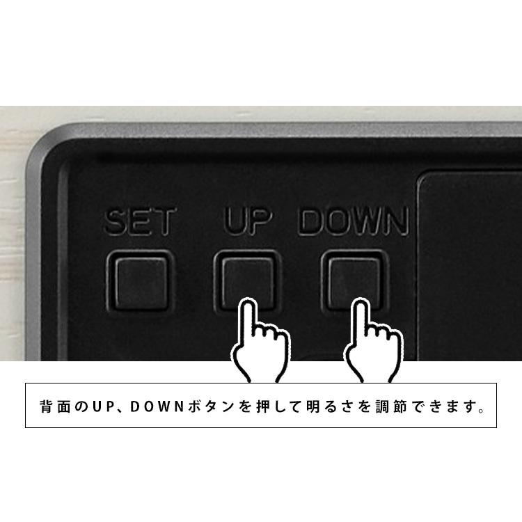 時計 おしゃれ 置時計 デジタル 目覚まし時計 木目 デジタル置時計 ICW-01WH-T ICW-01WH-B ブラウン ブラック アイリスオーヤマ|petkan|08