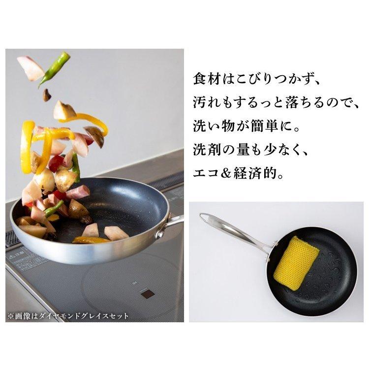 両手鍋 20cm おしゃれ ステンレス 鍋 IH対応 IH アイリスオーヤマ なべ 新生活 一人暮らし コンパクト KITCHEN CHEF ダイヤモンドグレイス DG-P20 新生活｜petkan｜15