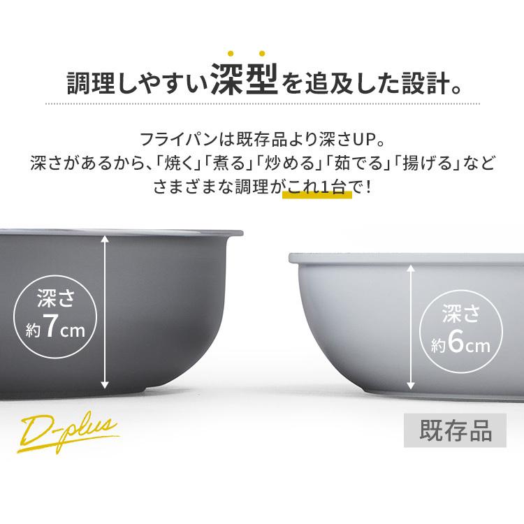 フライパン 28cm IH IH対応 アイリスオーヤマ おしゃれ 新生活 一人暮らし コンパクト ダイヤモンドコートパンディープラス PDCI-S28F|petkan|04