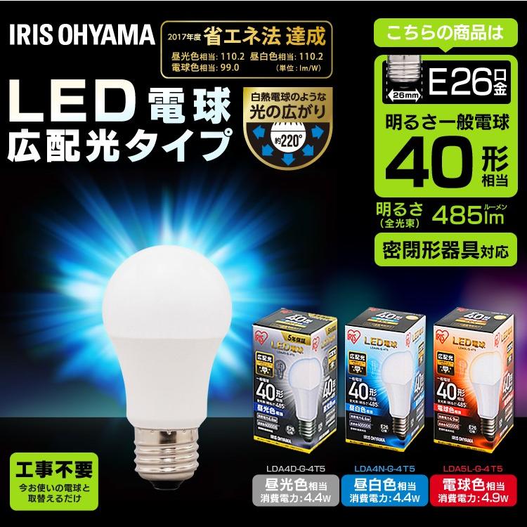 電球 LED LED電球 2個セット E26 40W相当 アイリスオーヤマ 広配光