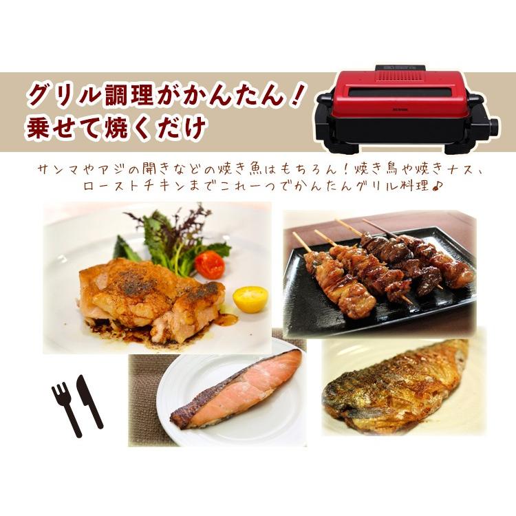 ロースター グリル 焼肉 魚 魚焼きグリル ワイドグリル 魚焼き マルチロースター アイリスオーヤマ EMT-1101|petkan|03