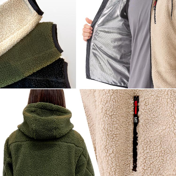 あったか裏アルミボアパーカー FC21501 ブラック カーキ ベージュ S M L XL 3L アイリスオーヤマ 新生活 | IRIS OHYAMA | 26